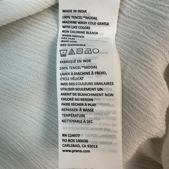 Prana Fernie Beach Pant Womens XL White Swim Cover-Up Flowy Crinkle Wide Leg NWT - Picture 7 of 16